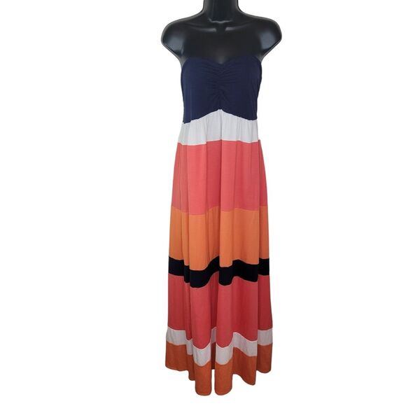 TORRID Striped Strapless Maxi Dress Size 0 0X - Picture 1 of 6